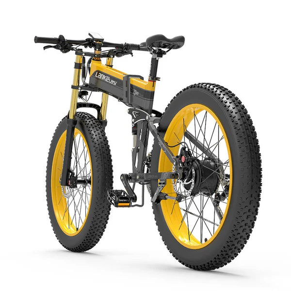 LANKELEISI  XT750 PLUS 1000W Motor Big Fork Fat Tire Electric Mountain Bike 60-120KM Range 48V 17.5Ah Battery - PicarlyRide