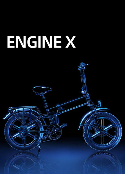 Engine X 250W 100 km Range Max Speed 25 km/h Full Suspension Foldable E-bike - PicarlyRide