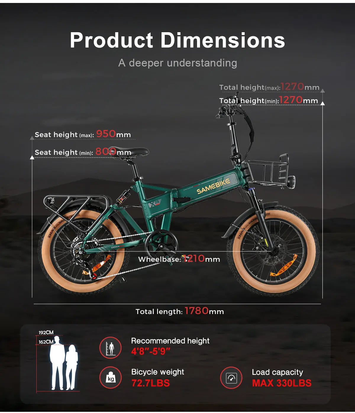 XWLX09-II 1000W Fat Tire Mountain Ebike