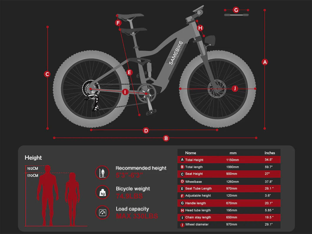 RSA08-II 1000W All Terrain Electric Bicycle