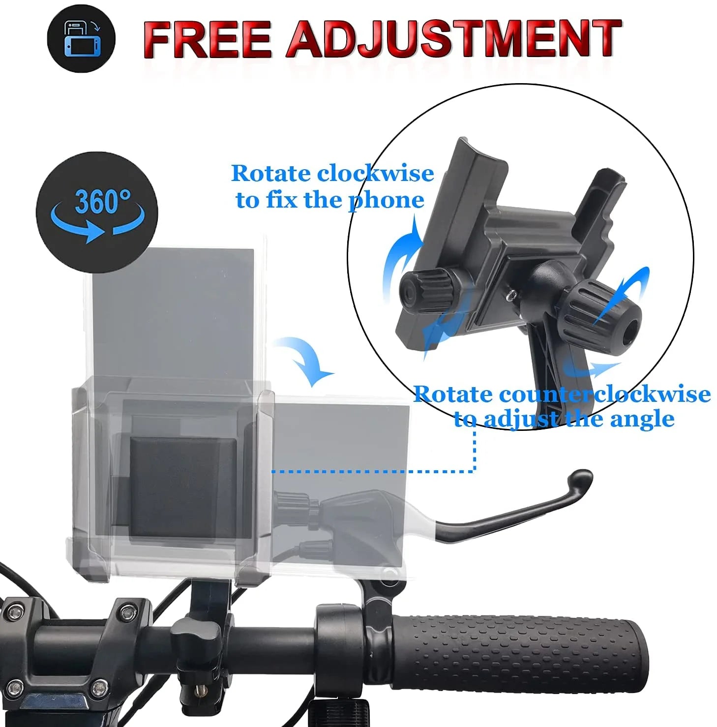 Anti-shake bike phone mount