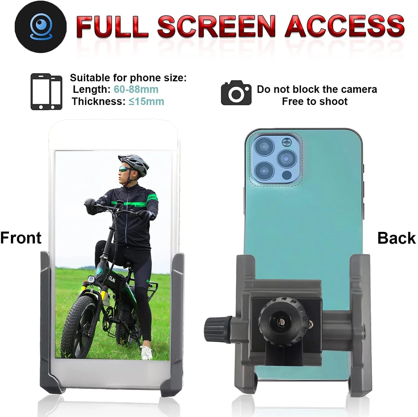 Bicycle phone holder