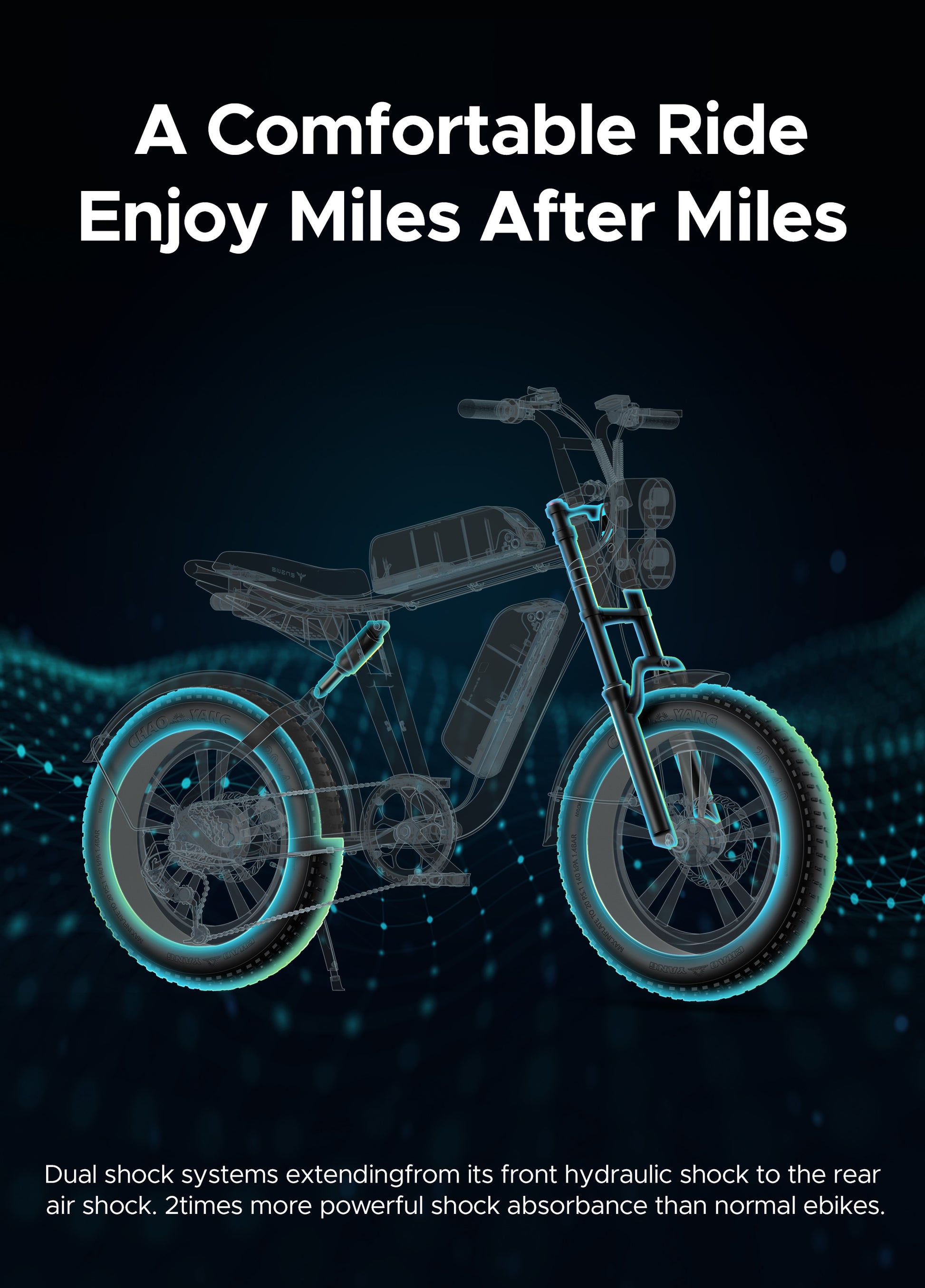 ENGWE M20 750W 75 km + 75 km Dual Suspension Long Range E-bike - PicarlyRide