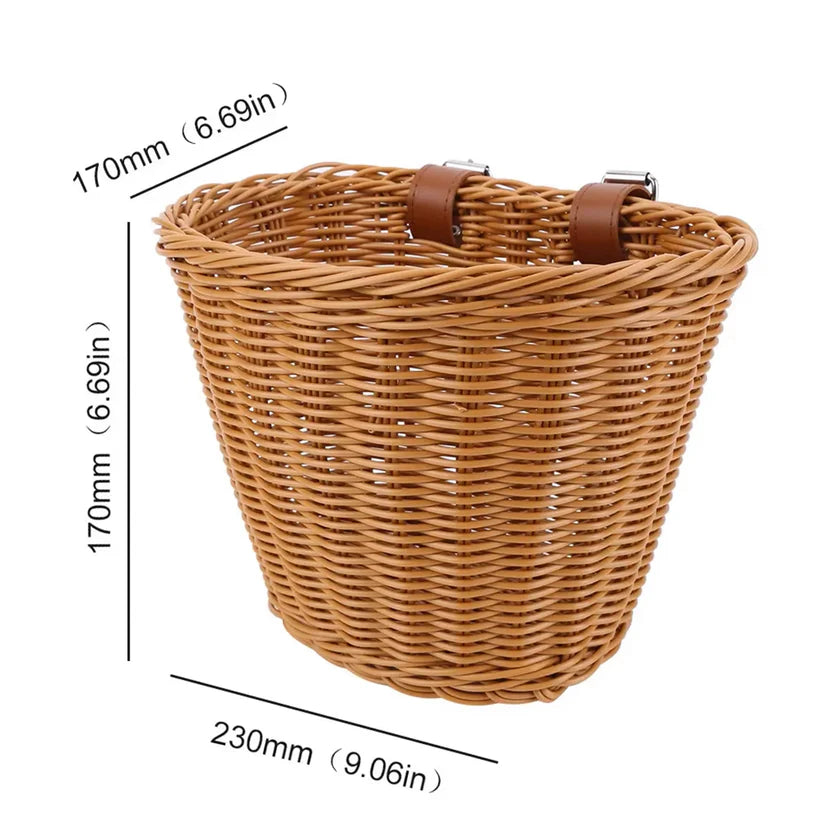 Woven front basket for e-bikes