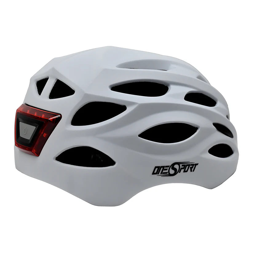 High-protection bike helmet white