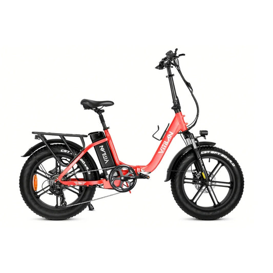 Vitilan U7 750W Motor Step-thru Foldable Fat Tire Electric Bike 40–65 Miles Range 48V 20Ah Battery Class 3 Speed