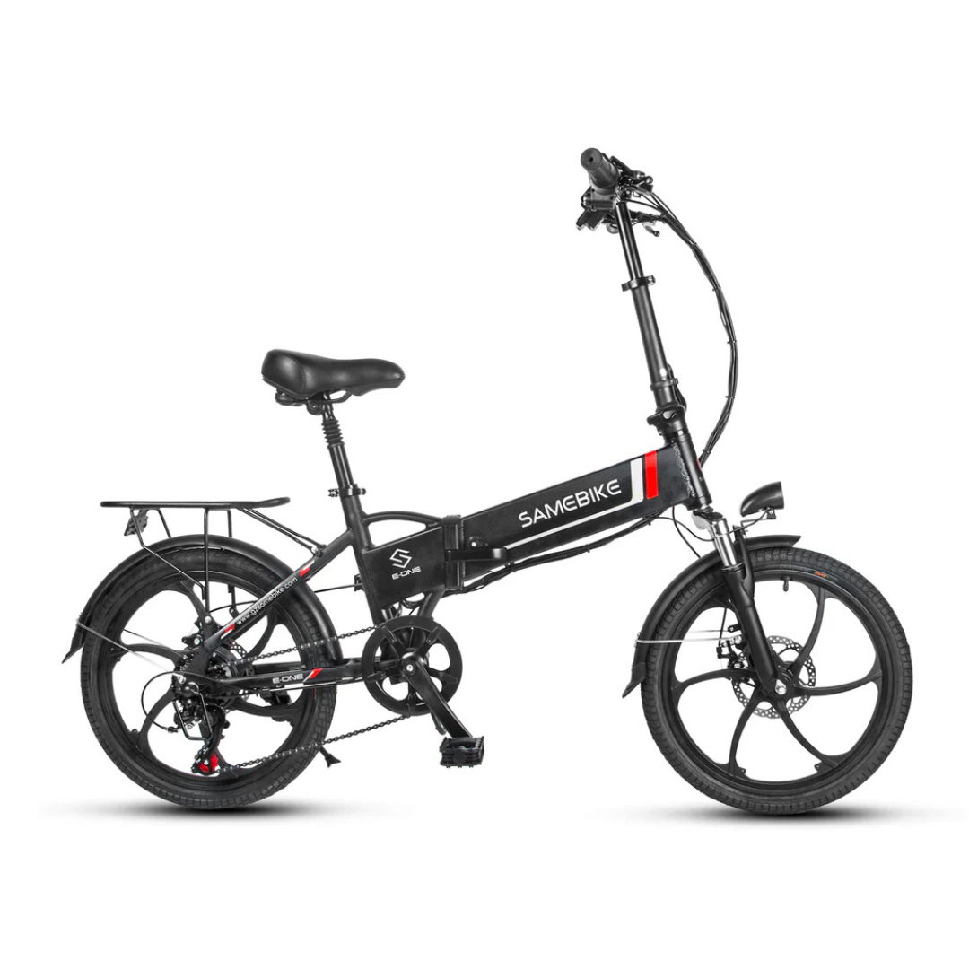 SAMEBIKE 20LVXD30 250W Motor Electric Folding Bike 60km Range 48V 10Ah Battery 25km/h Speed Seat Suspension - PicarlyRide