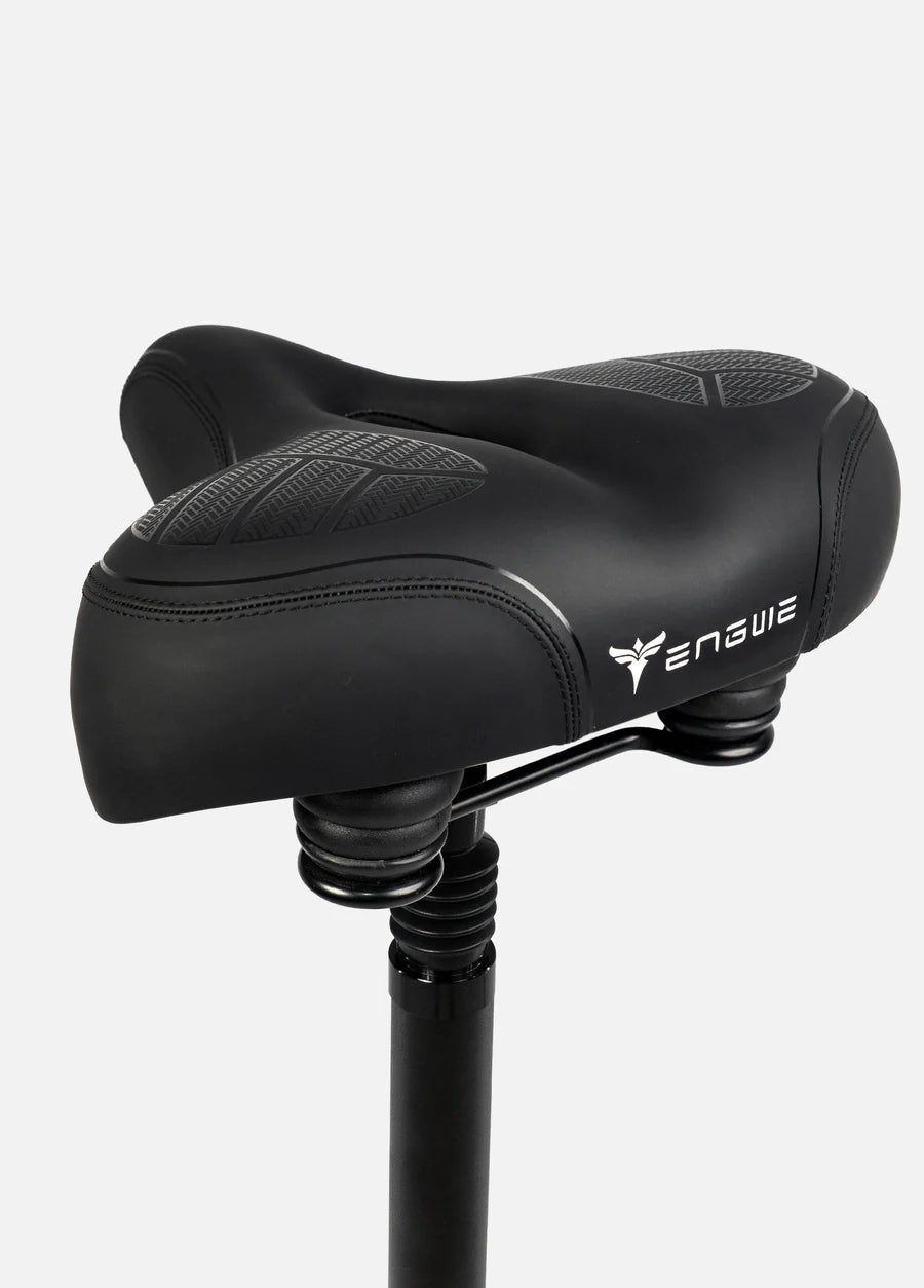 Shock-absorbing bike saddle