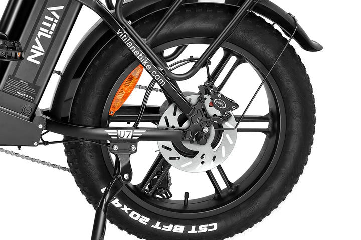 mit electric bicycle wheel Vitilan U7 750W Motor Step-thru Foldable Fat Tire Electric Bike 40–65 Miles Range 48V 20Ah Battery Class 3 Speed