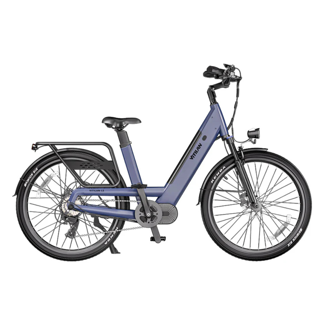 Vitilan L5 500W Urban Electric Bike 48V 15Ah Battery, 65 Mile Range, 25MPH Speed, Shimano 7-Speed, Torque Sensor, Step-Through Frame - PicarlyRide